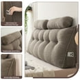 thumbnail image 6 of Desirable Life Triangular Headboard Pillow Teddy Velvet Removable Cover Neck Support Roll Side Pockets King, 6 of 6