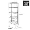 thumbnail image 2 of WorkPro 5-Tier Chrome Slim Wire Shelving, 2 of 12