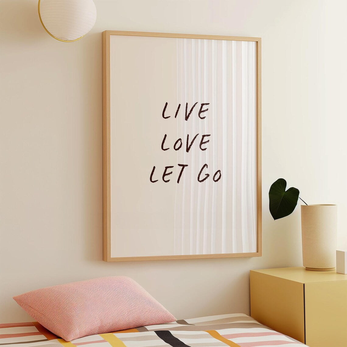 Live Love Let Go Spiritual & Inspirational Motivational Art Poster Home Dorm Wfh Decor Positive Quote Typography Print Minimalistic Wall Art Modern Wall Decor 8x12 UNFRAMED