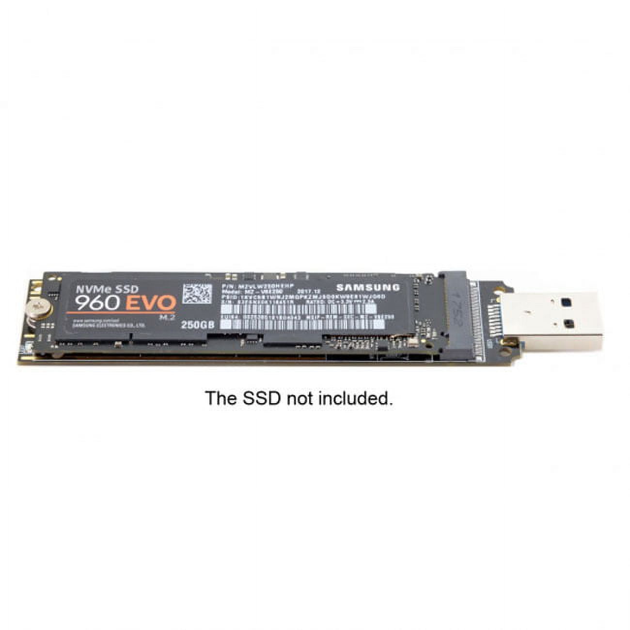 JSER USB 3.0 to NVME M-key M.2 NGFF SSD External PCBA Conveter Adapter with Flash Disk Case