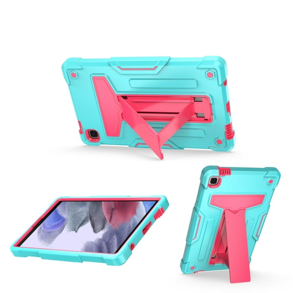 For Apple iPad (A16) 2025 /iPad 10th Gen 10.9 Tough Hybrid with Vertical 3-in-1 Design, Built-in Kickstand, Shockproof Rugged Full Body with Grip Protection Case Cover [Teal Pink]
