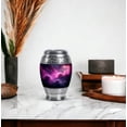 thumbnail image 5 of JAGASY Pink Galaxy Little Urn for Couple - Purple Small Urn for Ashes Adult Male - Funeral Urns for Human Ashes Keepsake - Handcrafted Cremation Urns for Men - (3 Inch), 5 of 7