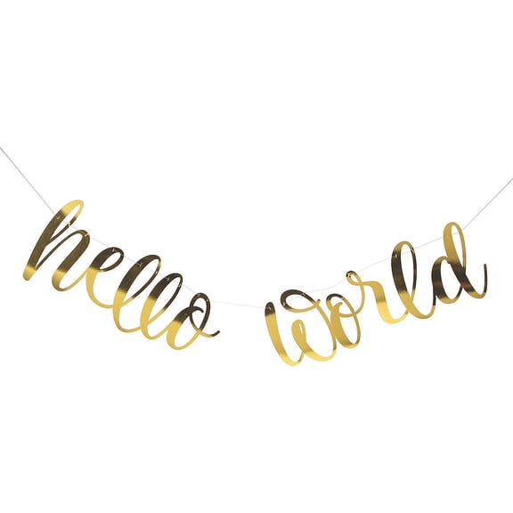 Hello World Banner - Party Decor - 1 Piece