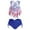 Blue, variant on 2 Piece Tankini Swimsuits For Women 2024, Feather Print Push-Up Padded Overlay Flounce Crisscross Bathing Suit Swimwear