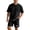 Black, variant on Mens Track Suits 2 Piece Set Short Sleeve Crew Neck Summer T Shirt And Drawstring Casual Track Shorts Sportswear Sets T Shirts Shorts Sets Fashion Retro Textured Sweatsuit Beige S
