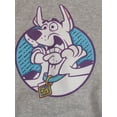 thumbnail image 2 of Youth Boys Scooby Doo Character Scared Heather Grey Hooded Sweatshirt-M, 2 of 3