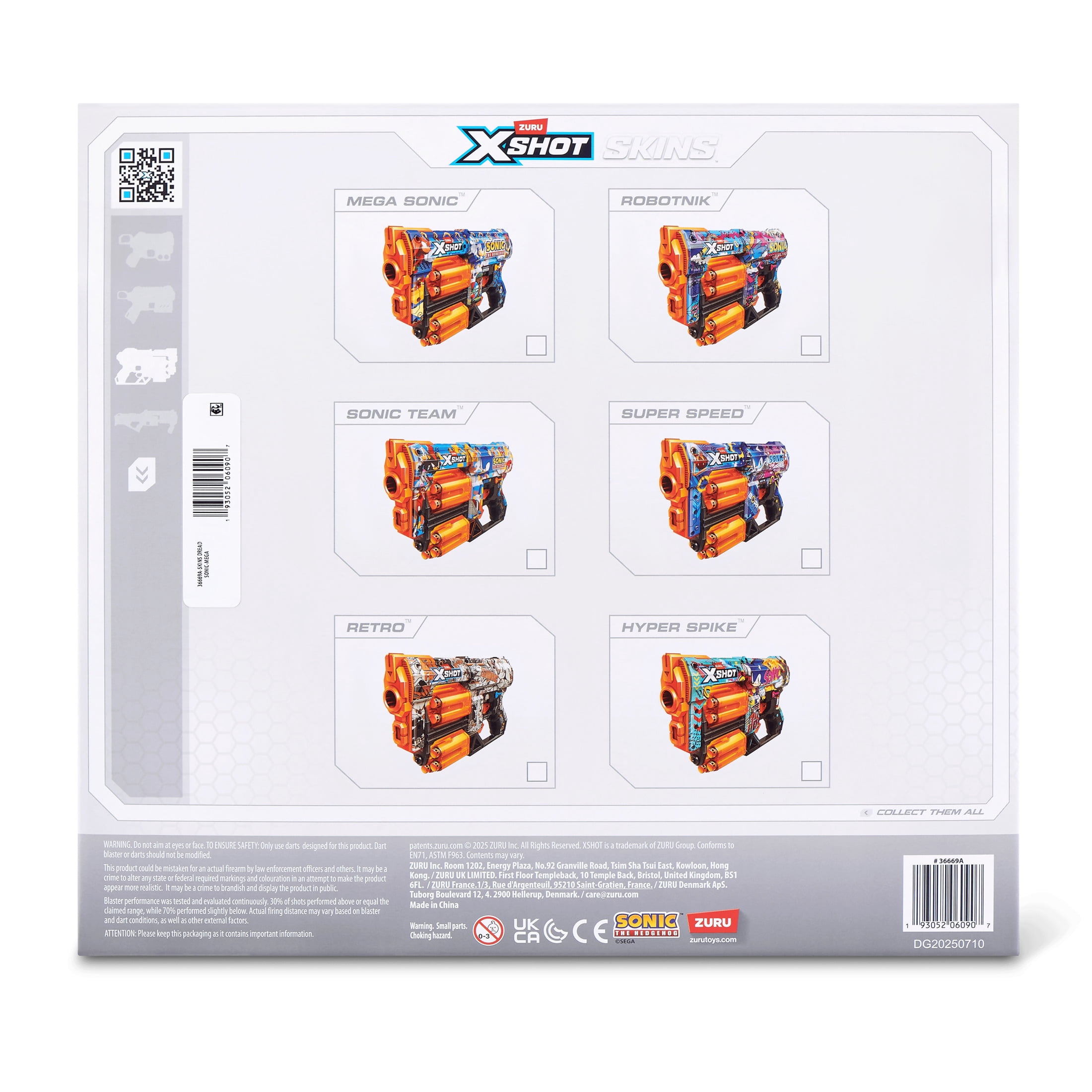 XSHOT Skins Dread Blaster - Mega Sonic Skin (12 Darts) by ZURU, Outdoor Toys for Ages 8+