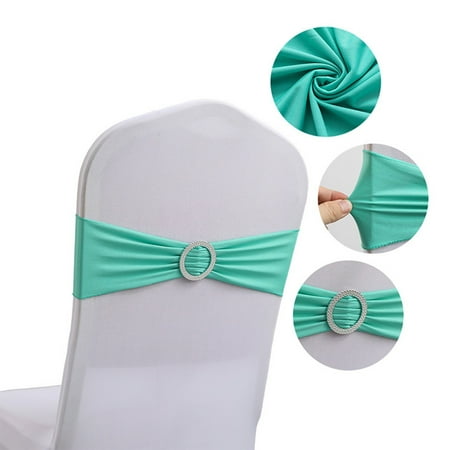 

NEGJ Hotel Wedding Banquet Chair Back Cover Decoration Free Bow Chair Cover Chair Streamer Elastic Strap