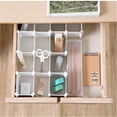 thumbnail image 5 of 6Pcs Honeycomb Closet Organizer Household Drawer Dividers Plastic Partition Cabinet Clapboard Storage Boxes for Underwear Socks Bras Ties Belts Scarves (White), 5 of 8