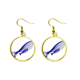 thumbnail image 1 of La ballena azul enorme océano Ear Dangle Golden Drop Earring Jewelry Mujer Unbranded M, 1 of 3