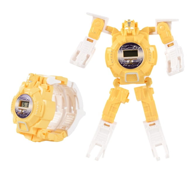 Reloj de juguete Deformation Robot para niños con dibujos animados HUOGUO