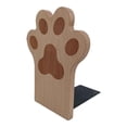 thumbnail image 4 of Sujetalibros de madera con forma de garra de gato, sujetalibros único para estanterías de escritorio C, 4 of 9