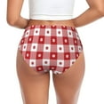 thumbnail image 3 of Womens Underwear Red plaid daisy Cuteness No Show Seamless Underwear for Women, Soft Stretch Women's Panties, Hipster Ladies Panties Bikini Underwear Briefs, 3 of 6