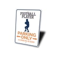 thumbnail image 4 of Football Player Parking Sign, Football Player Sign, Football Player Sign, Football Decor, Football Garage Aluminum Sign - 10x14 inches, 4 of 4