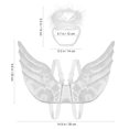 thumbnail image 4 of GAXIRE POPETPOP - Disfraz de alas de ángel para Halloween para mascota, ropa de cambio de imagen para mascota, disfraz de cosplay elegante, suministros para gato (blanco), 4 of 5