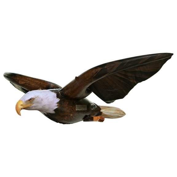 Jet Creations 38" Wingspan Inflatable Bald Eagle, Dark Brown, Realistic Wild Animal Figure, Patriotic Bird, Theme Parties, Pool Fun, Home Yard Décor