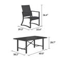 thumbnail image 3 of COSCO Outdoor Furniture, 7 Piece Patio Dining Set, Steel, Navy Sling, 3 of 13