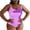 A116 Purple, variant on One Piece Swimsuits for Women Plus Size Padded Color Block Scoop Neck Bathing Suits Tummy Control Flattering High Cut Monokini Beachwear