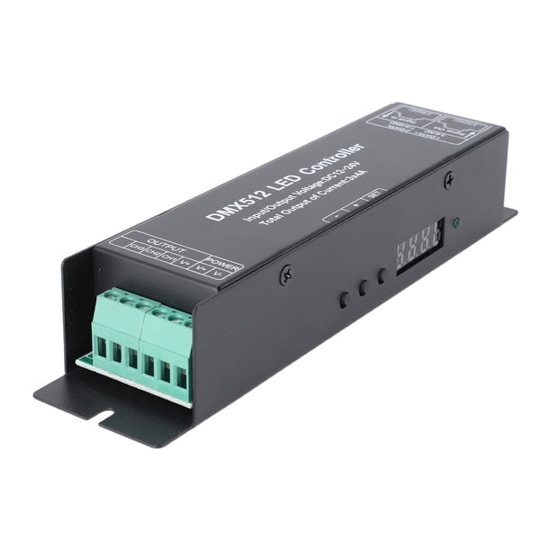Decodificador DMX512, LED de Controlador DMX512 DC12V-24V Pantalla Digital Precisa Para La Luz de Tira LED