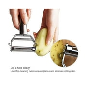 Julienne Peeler, Stainless Steel Vegetable Peeler, Double-Sided Blade Vegetable Julienne Cutter and Fruit Slicer, Dual Blade Multifunction Potato Peeler