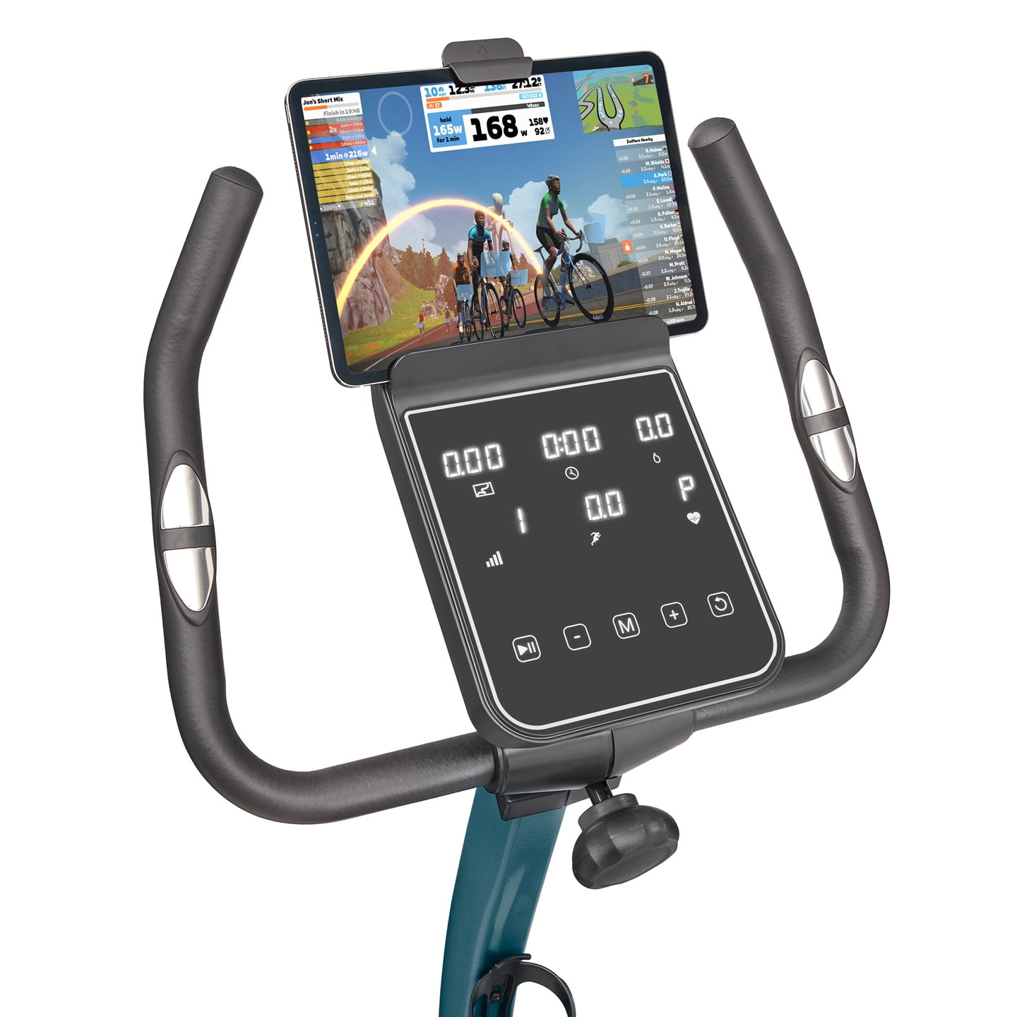 Reebok Fitness Delta FR30 Exercise Bike, Green, Indoor Upright Stationary Cycling, Cardio Exercise, Bluetooth, 32 Electronic Resistance Levels