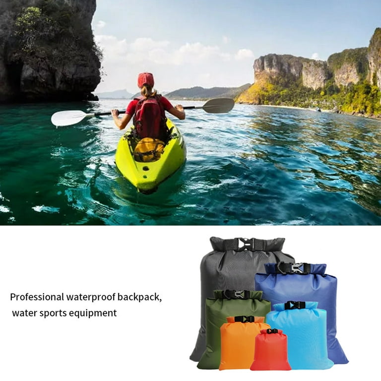 Waterproof Dry Sacks Kayak Hiking Bag Storage Pouch Outdoor Rafting  Floating Boating Camping Backpack 