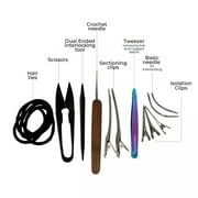 Locsanity Curved Interlocking Tool Set for Micro Locks, Dreadlocks, Sisterlocks & Crochet Locs, 7-Piece Loc Maintenance Kit