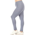 thumbnail image 4 of MOA COLLECTION Women's Plus Size Solid High Waist Full Length Leggings, 4 of 8