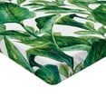 thumbnail image 2 of Ambesonne Leaf Fitted Sheet, Watercolored Banana Tree, Twin Size, Forest Green Dark Green, 2 of 3