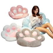 Volkmi 1 piece of bear paw half surrounded cat paw cushion polar white 80*70cm