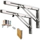 thumbnail image 1 of Estante de pared plegable de 500 mm 2 piezas, marco de soporte de estante de garaje, soporte de soporte de banco de trabajo plegable de acero inoxidable, soporte de carga de 113 kg (sin tablero de mad JFHHH pequeña, 1 of 5