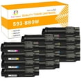 thumbnail image 1 of Toner H-Party 12-Pack Compatible Toner Cartridge for Dell 593-BBOW 593-BBOX 593-BBOY 593-BBOZ Used with H625cdw H825cdw S2825cdn Printer Toner Ink 3* Black, 3* Cyan, 3* Magenta, 3* Yellow, 1 of 7