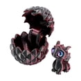 thumbnail image 2 of Easter Dragon Egg Toy Hatchable Dragon Figurine – Colorful Plastic Collectible Egg, Black Dark Blue Red Green, 1.77in Display Model Gift Adults Teens Holiday Decor, 2 of 6