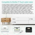 thumbnail image 6 of NineLeaf 2 Pack Compatible for Brother P-touch TZe-M31 TZ-M31 12mm 1/2'' Black on Matte Clear Laminated TZe TZ Label Tape 0.47" x 26.2ft, 6 of 7