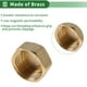 thumbnail image 3 of Accesorios de tubería de latón Unique Bargains 1/2" hembra tapón de rosca interna (tipo plano) 1" 2 Pcs, 3 of 7