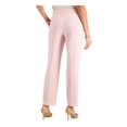 thumbnail image 2 of KASPER Womens Pink Pocketed Zippered Hook And Bar Closure Slim Lined Wear To Work Straight leg Pants Petites 2P, 2 of 4