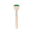 thumbnail image 7 of ANGARA Lab Grown Three Stone Emerald and Diamond Ring for Women in 14K Rose Gold (Size-6mm) | May Birthstone, Birthday, Anniversary, Jewelry Gift for Women | Lab-Grown Emerald Ring, 7 of 7