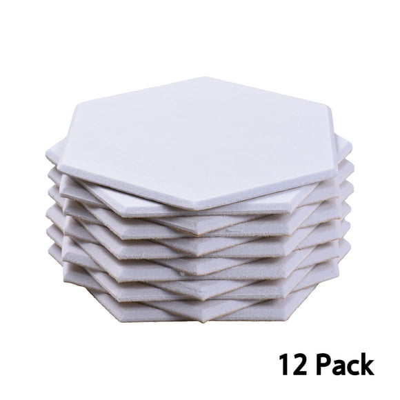 12 Pack Acoustic Panels Hexagon Sound Proof Padding for Recording Studio Office Home 11.8 x 10.2 x 0.4 Inch Wall Sound Absorbing Panel Absorb Noise and Eliminate Echoes with High Density