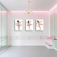 thumbnail image 3 of ZHONGYUTONG Black Ballerina Wall Art Pink Nursery Pictures Set of 3 Black Girl Posters African American Canvas Prints Ballet Dancer Paintings for Girls Bedroom Room Decor (11.00" x 14.00" x 3PCS), 3 of 5