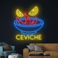 thumbnail image 3 of Handmadetneonsign Ceviche Neon Sign, Ceviche Restaurant Neon Led Wall Art Decor, Food Shop Wall Decor, 3 of 4