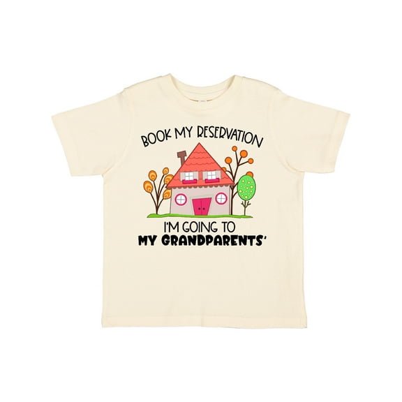 Inktastic Book my Reservation I'm Going To My Grandparents'- House Boys or Girls Toddler T-Shirt