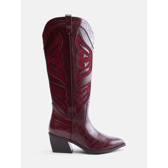 Madden NYC Women's Faux Leather Croco Butterfly Boots