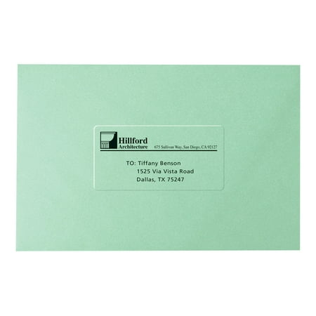Avery Matte Clear Address Labels with a Frosted Finish for Inkjet Printers, 2