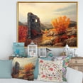thumbnail image 2 of Designart 'Sunset Over Old Fortress Ruins' Farmhouse Framed Canvas Wall Art Print, 2 of 5
