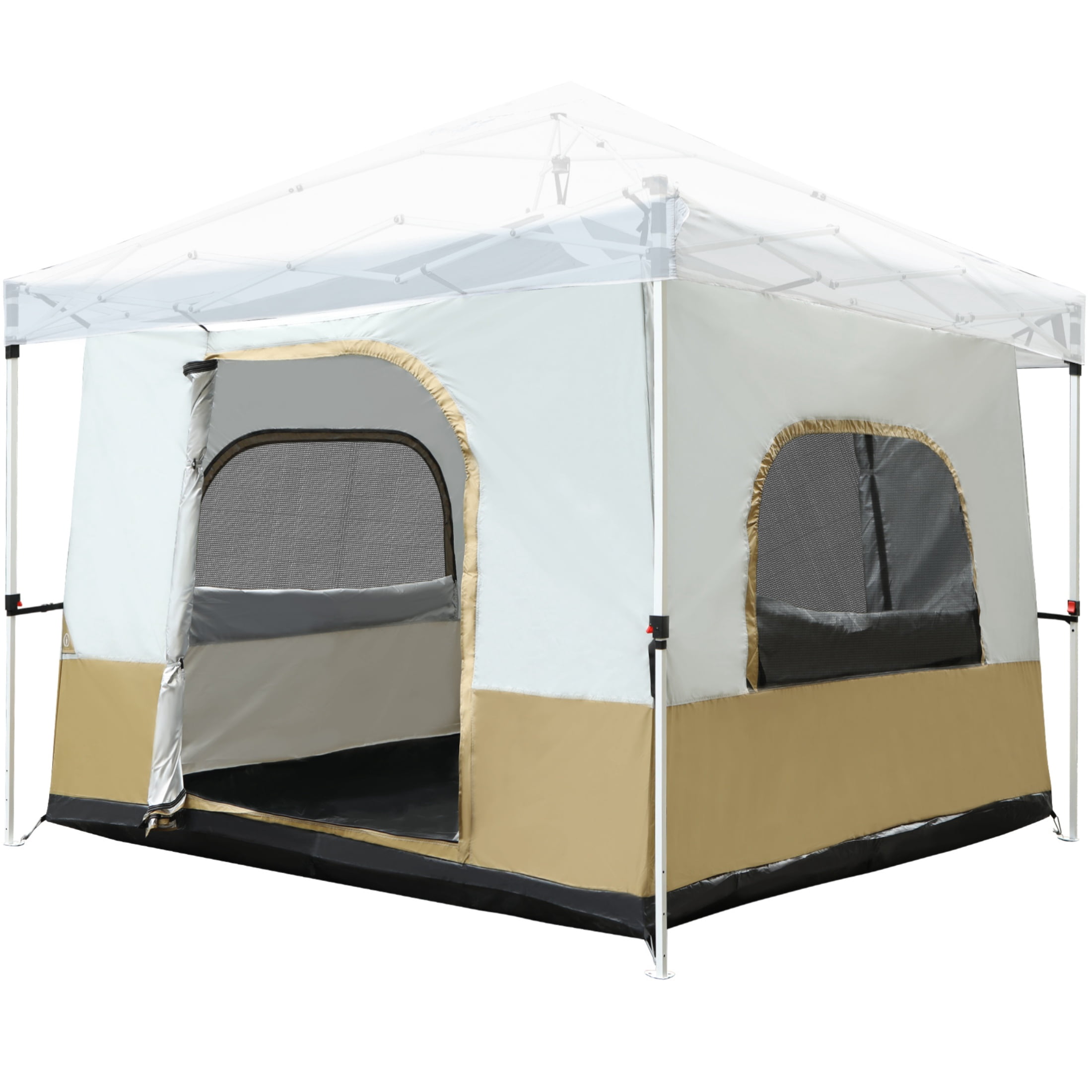 REDCAMP Canopy Camping Tent, Inner Tent Converts Straight-Leg 10' x 10' or 10' x 20' Pop-Up Canopy into Camping Tent, Fits 4–6 Persons (Frame Not Included)