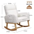 thumbnail image 2 of Silla mecedora HCHAIRH Sherpa con respaldo alto para lactancia, 2 of 9