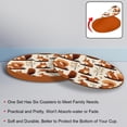 thumbnail image 4 of Squirrel Set of 6 Microfiber Leather Round Coasters, 11x11 cm/4.3x4.3 in, Cute and Durable Drink Mats for Home and Office, 4 of 6