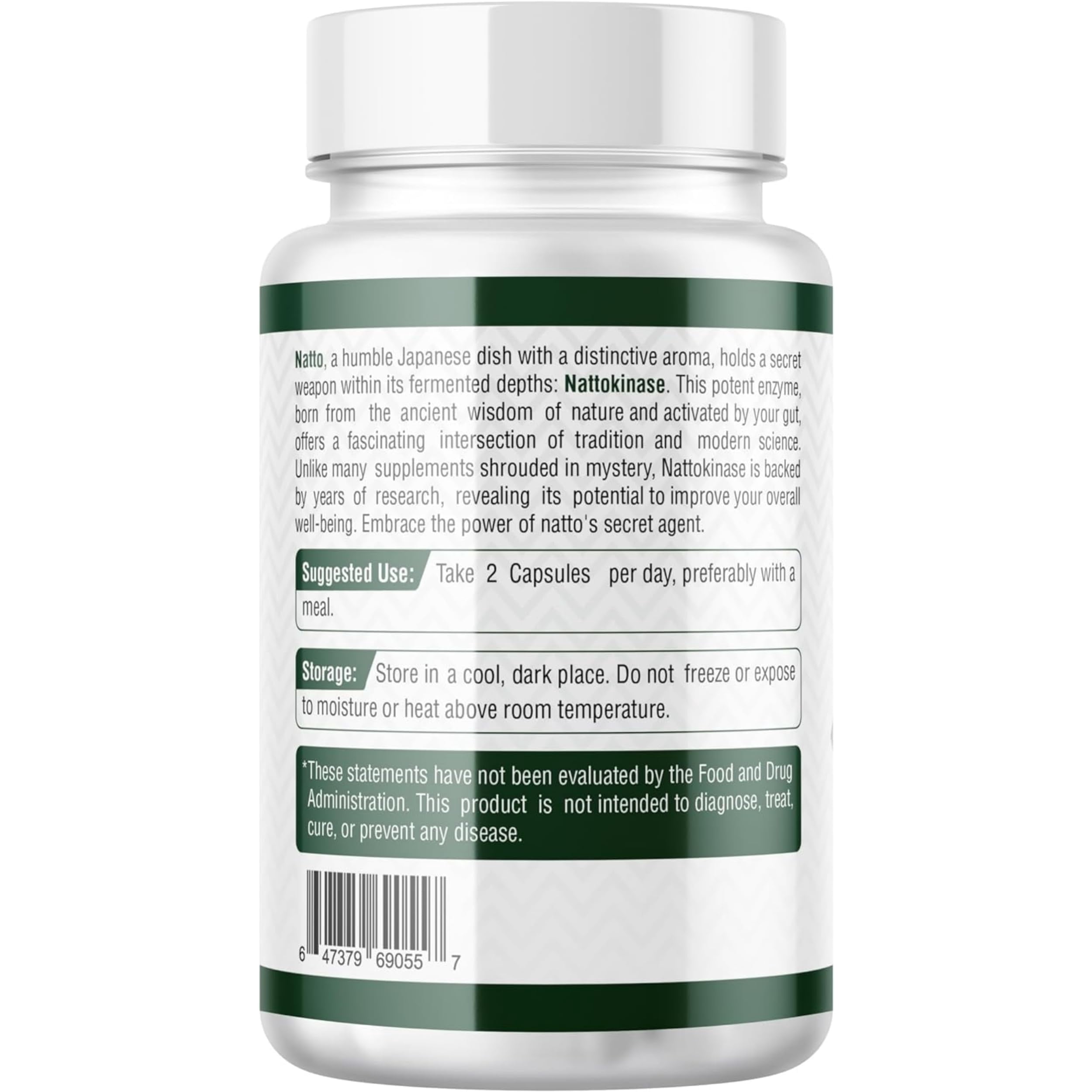 Probase Nutrition Nattokinase Supplement 4,000 FU Servings, 120 Capsules (Derived from Japanese Natto) Systemic Enzymes for Cardiovascular and Circulatory Support