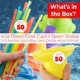 thumbnail image 2 of Super Cute Flower Cups 50Pack. Colorful, Leak Proof Small Bowls Are Perfect Snow Cone Supply, 2 of 5