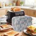thumbnail image 3 of Toaster Cover 2 Slice, Blue Pink Botanical Dustproof Bakeware Oven Protector with Top Hook, Spring Floral Vintage Waterproof Small Kitchen Appliance Toasters Dust Cover, 12"x7.5"x8", 3 of 9
